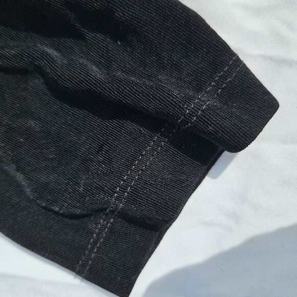 Chico's Travelers Black Button Down Wrinkle Free V-Neck 3/4 Sleeve Cardigan S/4 - Picture 3 of 5